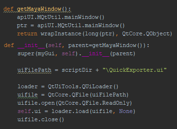 Reading the UI file with PySide2 and QT