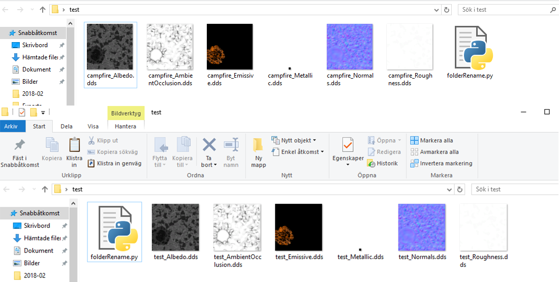 Texture renaming script in action